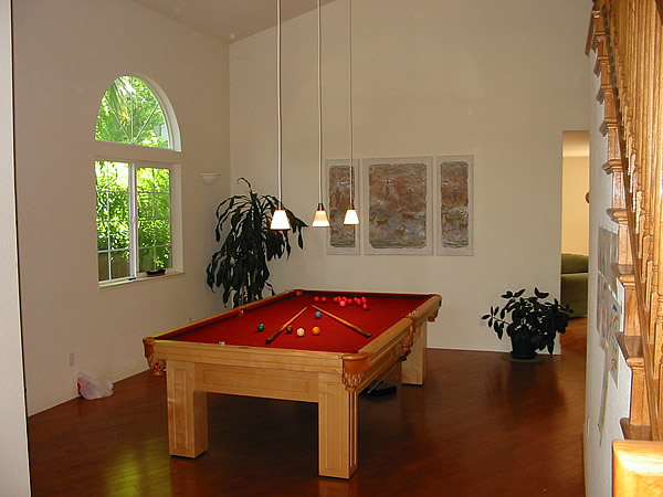 High ceiling living room